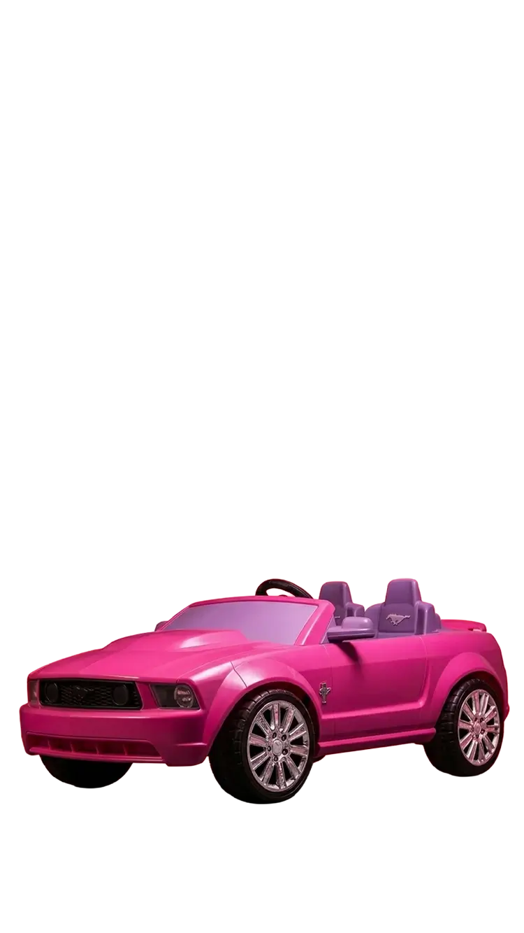 Eleanor, pink Barbie Power Wheels Ford Mustang